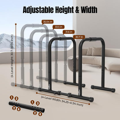 RELIFE REBUILD YOUR LIFE Multi-Function Dip Bar Station Calisthenics Dip Station Heavy Duty Dip Stands Exercise Stabilizer Parallette Push up Stands