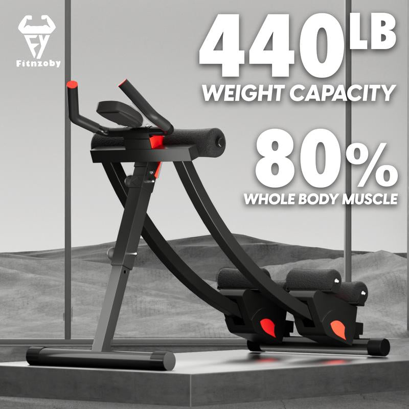 Ab Machine, Workout Equipment for Home Gym Strength Training, Ab Workout Equipment, AB Machine for Stomach Workout, Foldable Abdominal Trainer for Men and Women Exercise