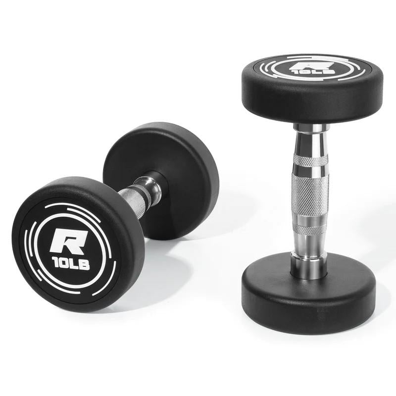 Ritfit 20LB Pvc-Coated round Dumbbells in Pairs - Durable Balanced Design for Upper Body Workouts & Noise-Reducing Floor Protection
