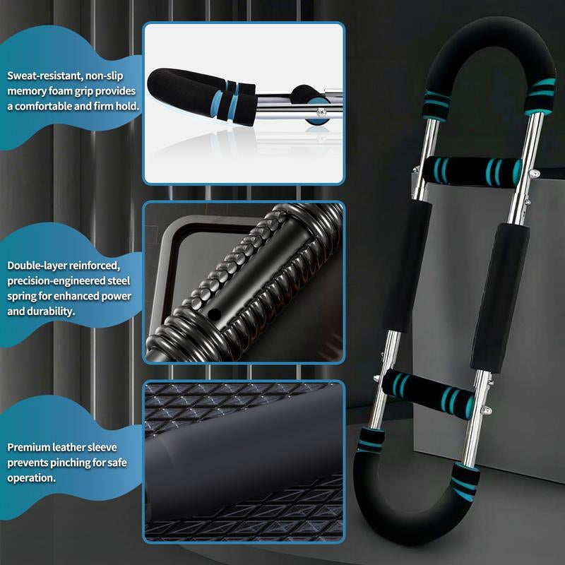 ALT Twister Arm Trainer, 40-100Lb Adjustable Chest Workout Equipment, Portable Power Twister Bar, Body Fitness Machine for Shoulder Back Abdominal Thigh Muscle, Detachable, Men & Women