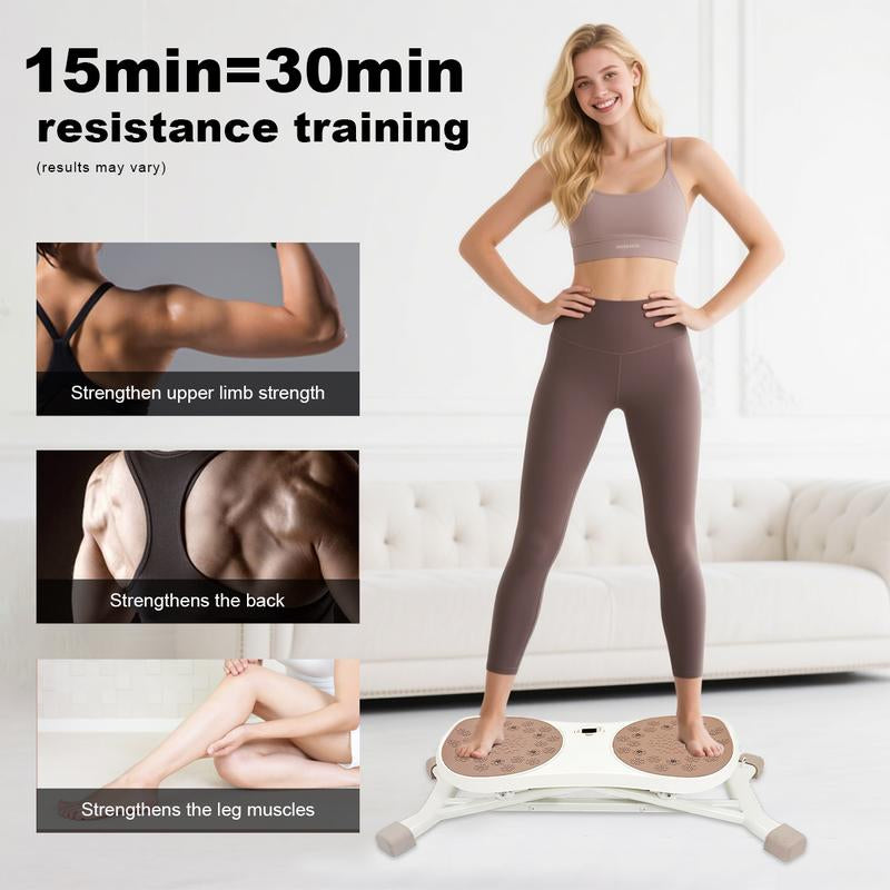 Ski Simulator Training Machine – Low-Impact Full-Body Cardio & Leg Workout Equipment for Home Gym, Fun Aerobic Stepper & Adjustable Pedal Exerciser | Vibration Plates-Style Exercise Equipment Alternative | Black Friday Deal