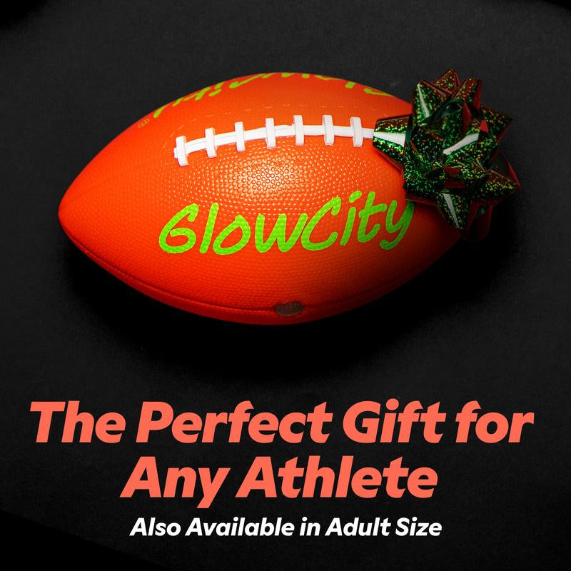 Glowcity Glow in the Dark Football - Light Up, Youth Size Footballs for Kids - LED Lights and Pre-Installed Batteries Included﻿