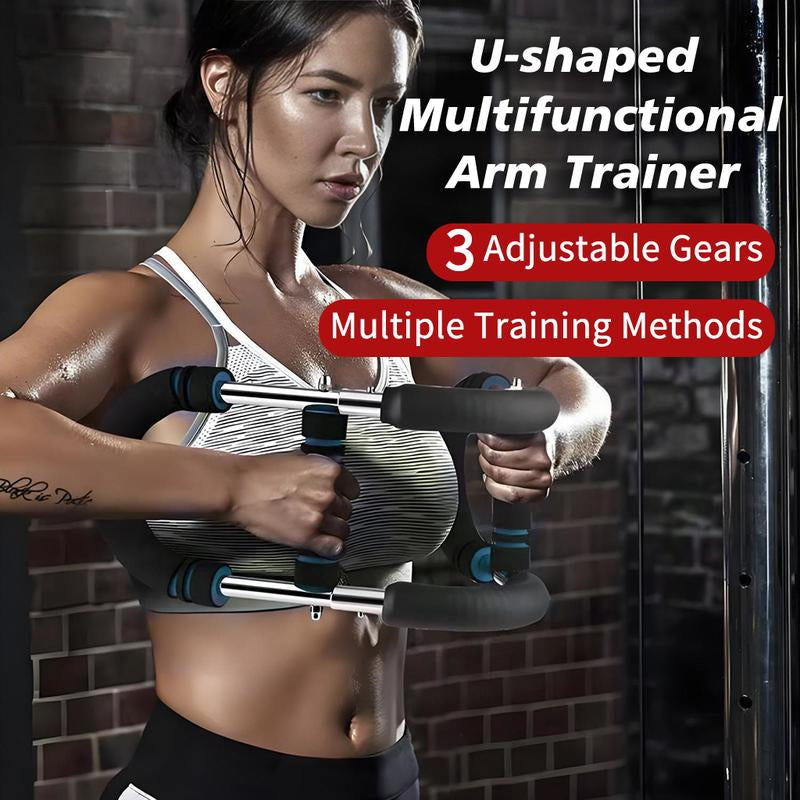 ALT Twister Arm Trainer, 40-100Lb Adjustable Chest Workout Equipment, Portable Power Twister Bar, Body Fitness Machine for Shoulder Back Abdominal Thigh Muscle, Detachable, Men & Women