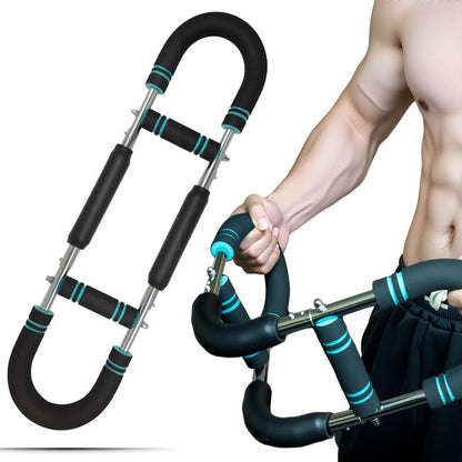 ALT Twister Arm Trainer, 40-100Lb Adjustable Chest Workout Equipment, Portable Power Twister Bar, Body Fitness Machine for Shoulder Back Abdominal Thigh Muscle, Detachable, Men & Women