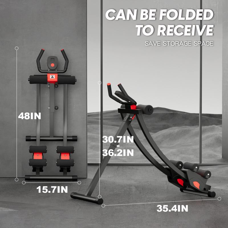 Ab Machine, Workout Equipment for Home Gym Strength Training, Ab Workout Equipment, AB Machine for Stomach Workout, Foldable Abdominal Trainer for Men and Women Exercise
