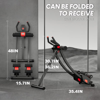 Ab Machine, Workout Equipment for Home Gym Strength Training, Ab Workout Equipment, AB Machine for Stomach Workout, Foldable Abdominal Trainer for Men and Women Exercise