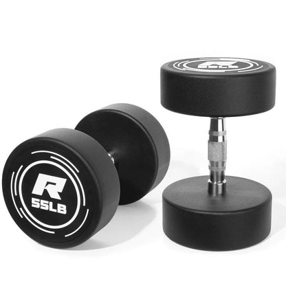 Ritfit 20LB Pvc-Coated round Dumbbells in Pairs - Durable Balanced Design for Upper Body Workouts & Noise-Reducing Floor Protection