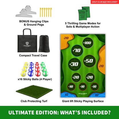 Stickygolf Pro - Golf Battles Anywhere, Anytime - Fun for All Ages - Travel Case Included - the Perfect Gift