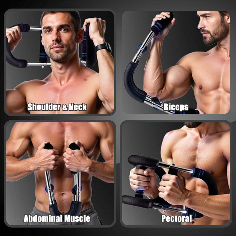 ALT Twister Arm Trainer, 40-100Lb Adjustable Chest Workout Equipment, Portable Power Twister Bar, Body Fitness Machine for Shoulder Back Abdominal Thigh Muscle, Detachable, Men & Women