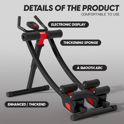 Ab Machine, Workout Equipment for Home Gym Strength Training, Ab Workout Equipment, AB Machine for Stomach Workout, Foldable Abdominal Trainer for Men and Women Exercise