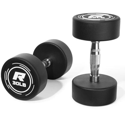 Ritfit 20LB Pvc-Coated round Dumbbells in Pairs - Durable Balanced Design for Upper Body Workouts & Noise-Reducing Floor Protection